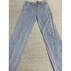 S.O.N.G Carpenter Jeans Women's 5/27 Blue High-Rise 90's Boyfriend Cotton